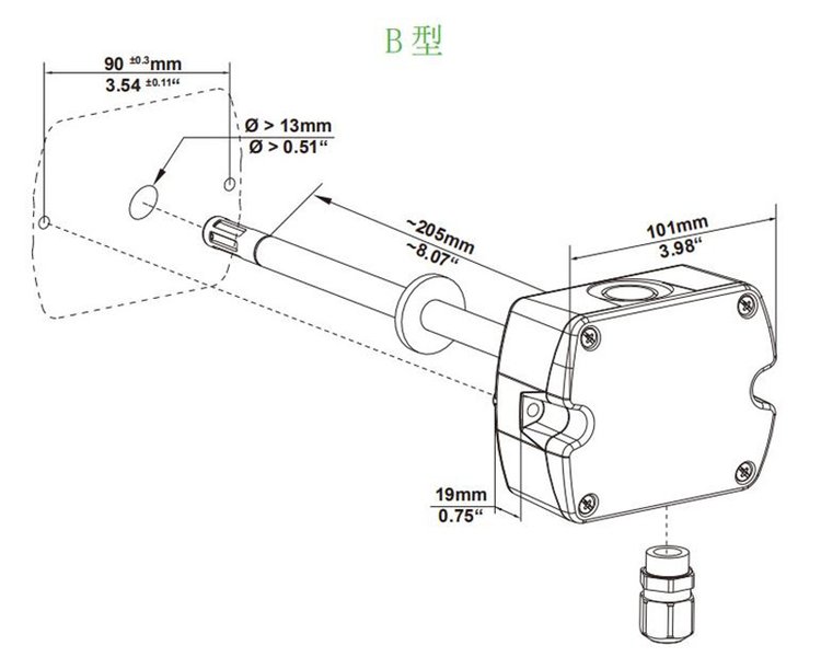 奥地利E+E益加义EE210户外温湿度仪户外和气象用温湿度变送器(图2)